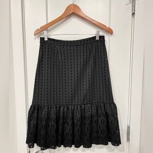 Anthropologie Moulinette Soeurs Black Lace Skirt